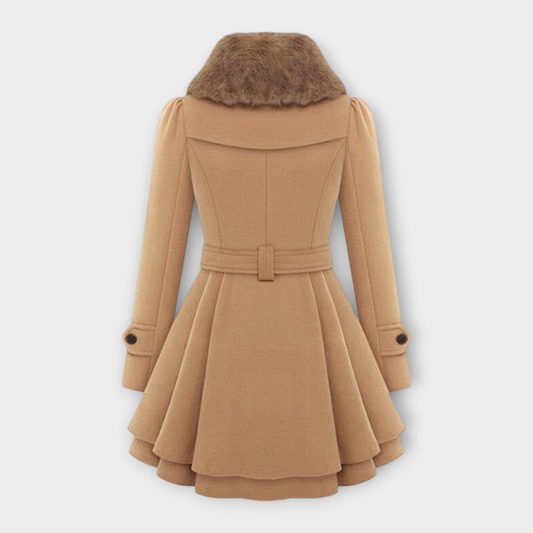 Novia Faux Fur Collar Coat