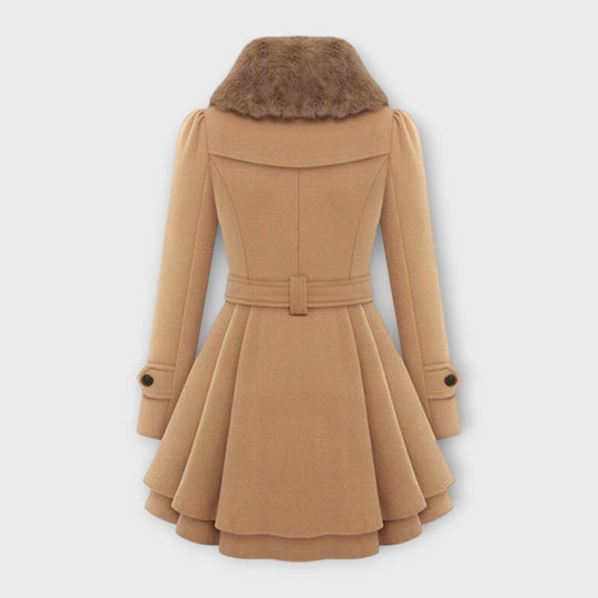 Novia Faux Fur Collar Coat