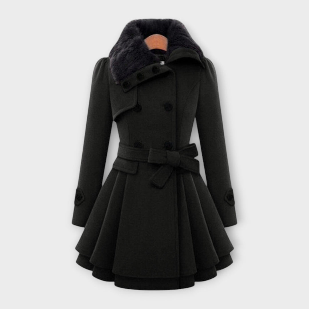 Novia Faux Fur Collar Coat