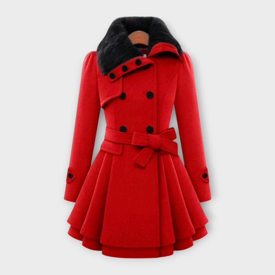 Novia Faux Fur Collar Coat