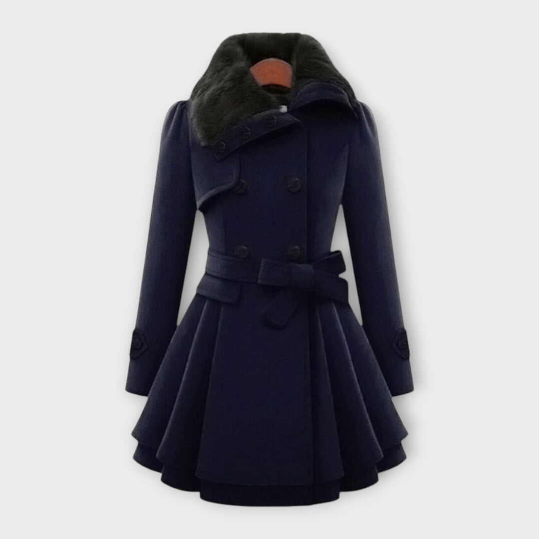 Novia Faux Fur Collar Coat