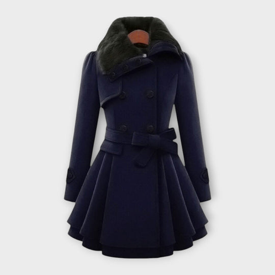 Novia Faux Fur Collar Coat