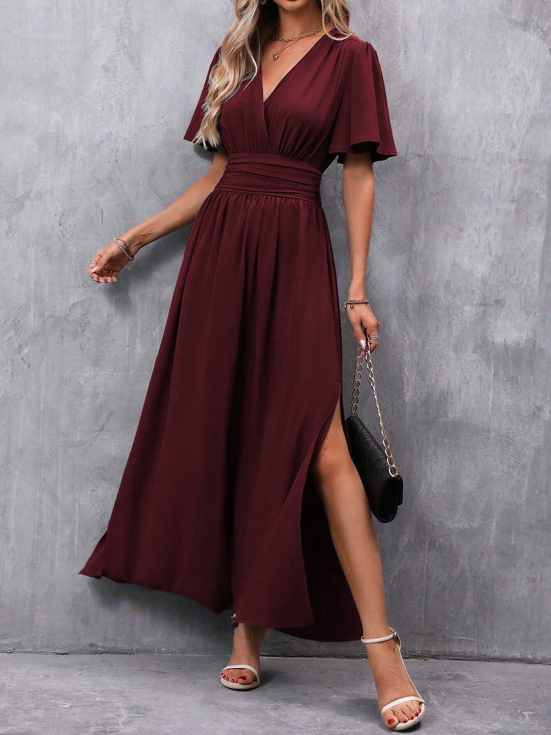 Claudia V-Neck Maxi Dress