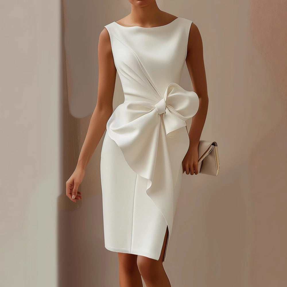 Emilia Sleeveless Ribbon Waist Dress