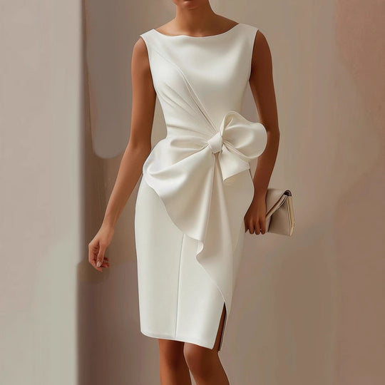 Emilia Sleeveless Ribbon Waist Dress