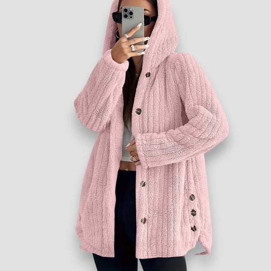 Jane Plushed Hooded Design Cardigan