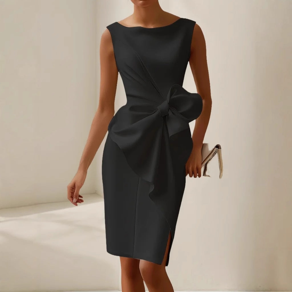 Emilia Sleeveless Ribbon Waist Dress