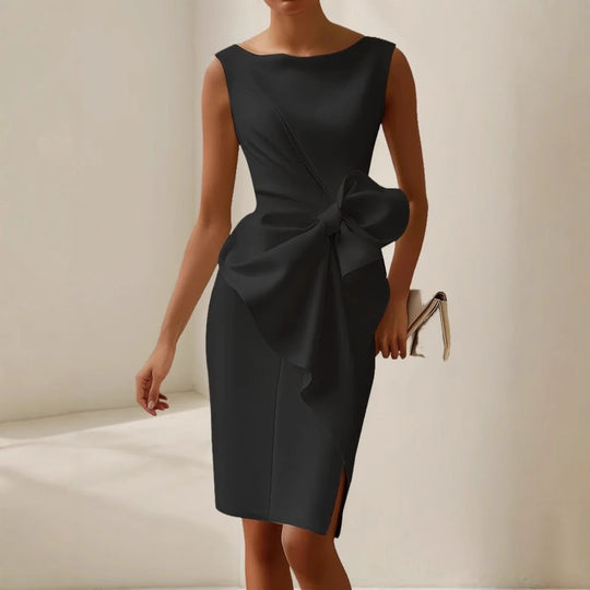 Emilia Sleeveless Ribbon Waist Dress
