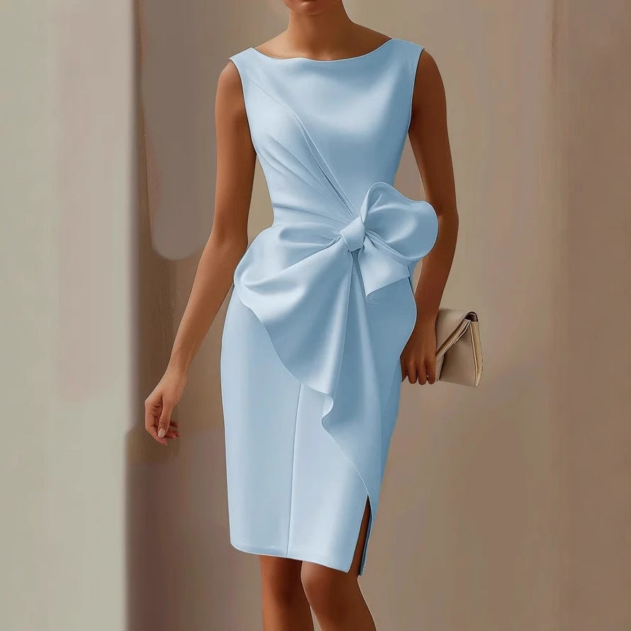 Emilia Sleeveless Ribbon Waist Dress