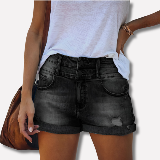 Cielunne Ripped Denim Short