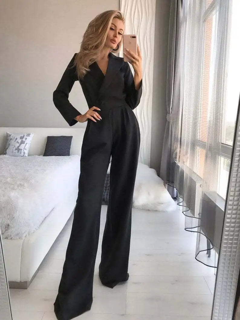 Liorae Polyester Long Sleeve Jumpsuit