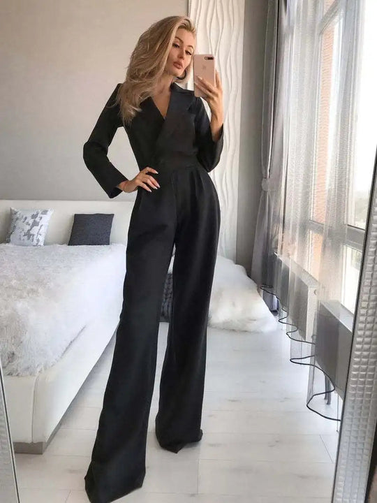 Liorae Polyester Long Sleeve Jumpsuit