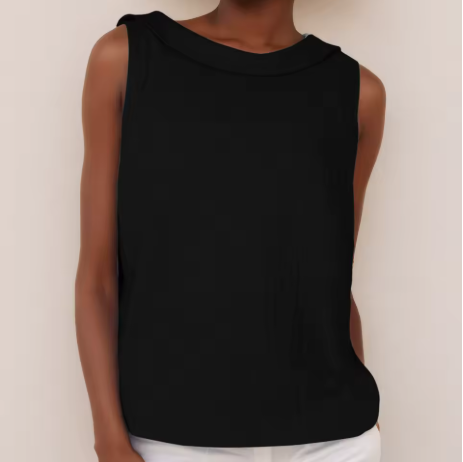 Belle Sleeveless Roll Collar Tank Top