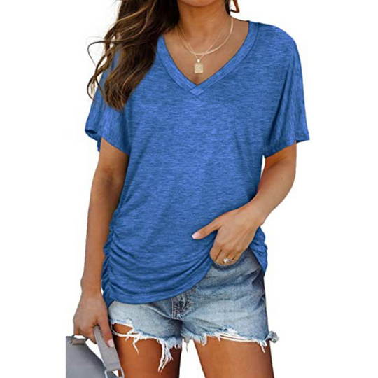 Florielle Classic V-Neck Loose Fit T-Shirt