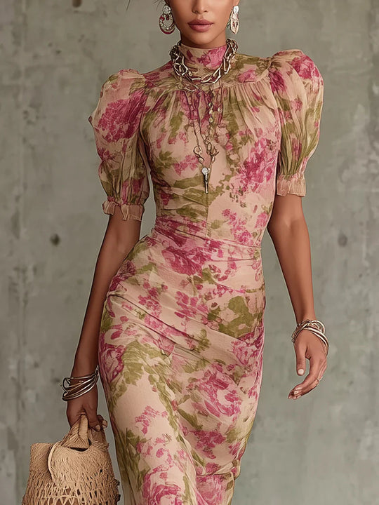 Serena Puff Sleeves Bodycon Dress