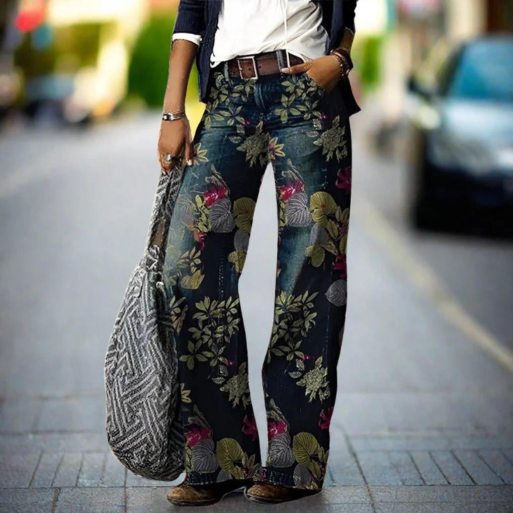 Rosella Straight Leg Print Jeans