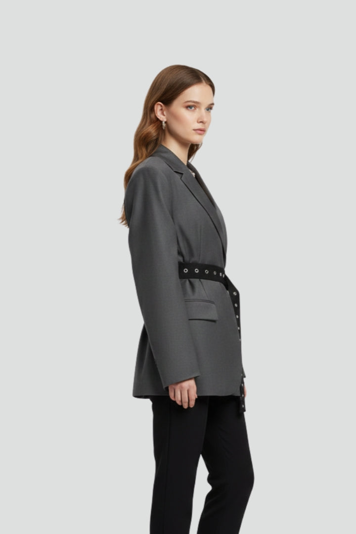 Rae Adjustable Belt Detail Blazer