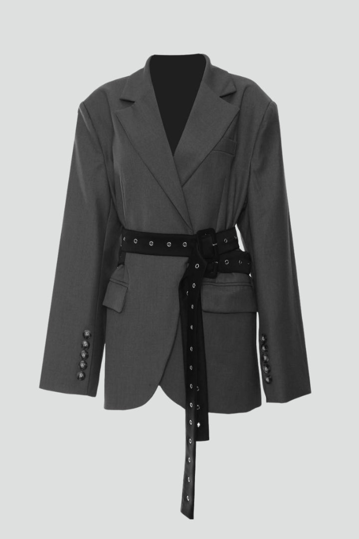 Rae Adjustable Belt Detail Blazer