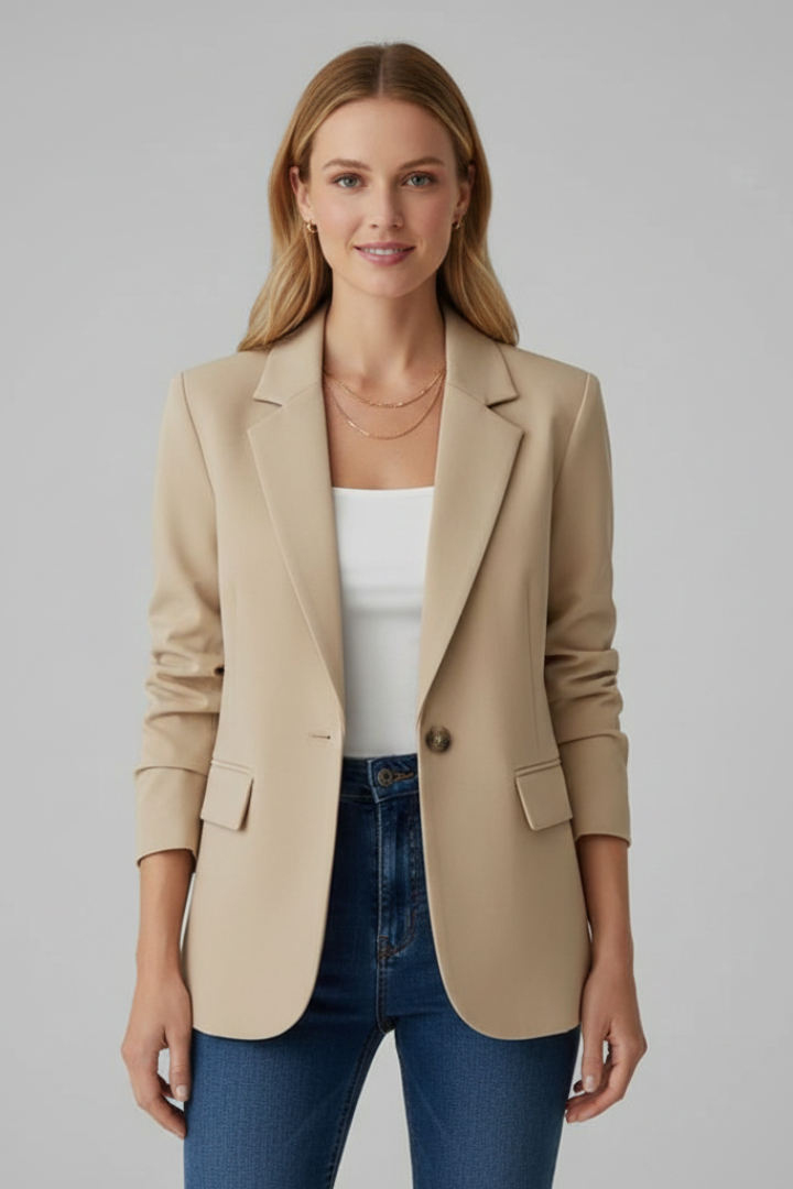 Oleander Notched Lapel Blazer