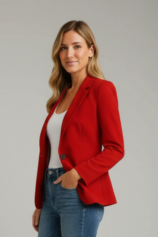 Oleander Notched Lapel Blazer