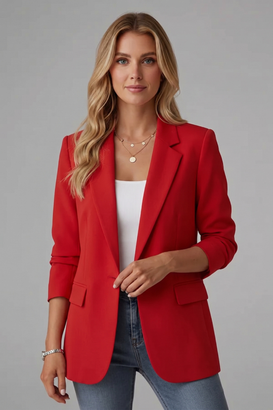 Oleander Notched Lapel Blazer