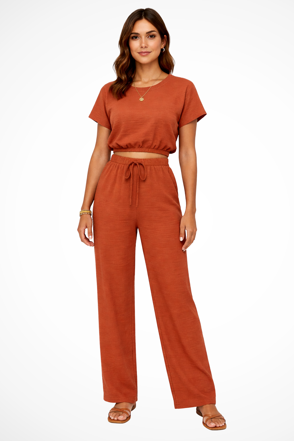 Elovira Cotton Blend Two Piece Set