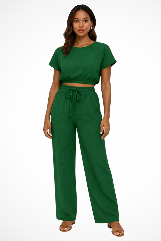 Elovira Cotton Blend Two Piece Set