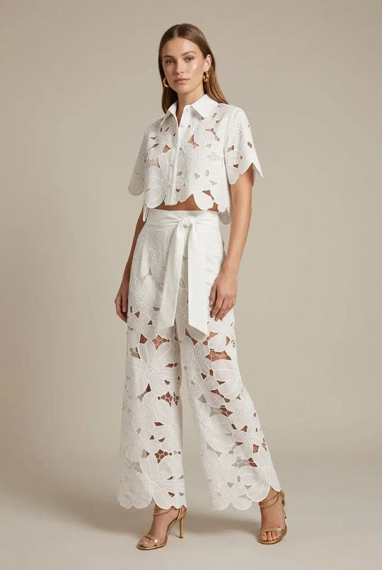 Nore Floral Lace Two Piece Set