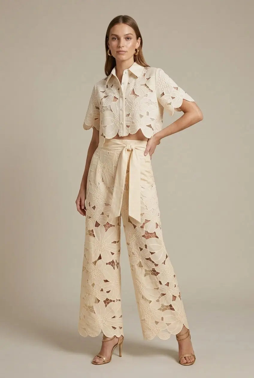 Nore Floral Lace Two Piece Set