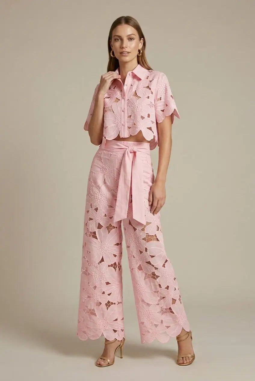 Nore Floral Lace Two Piece Set