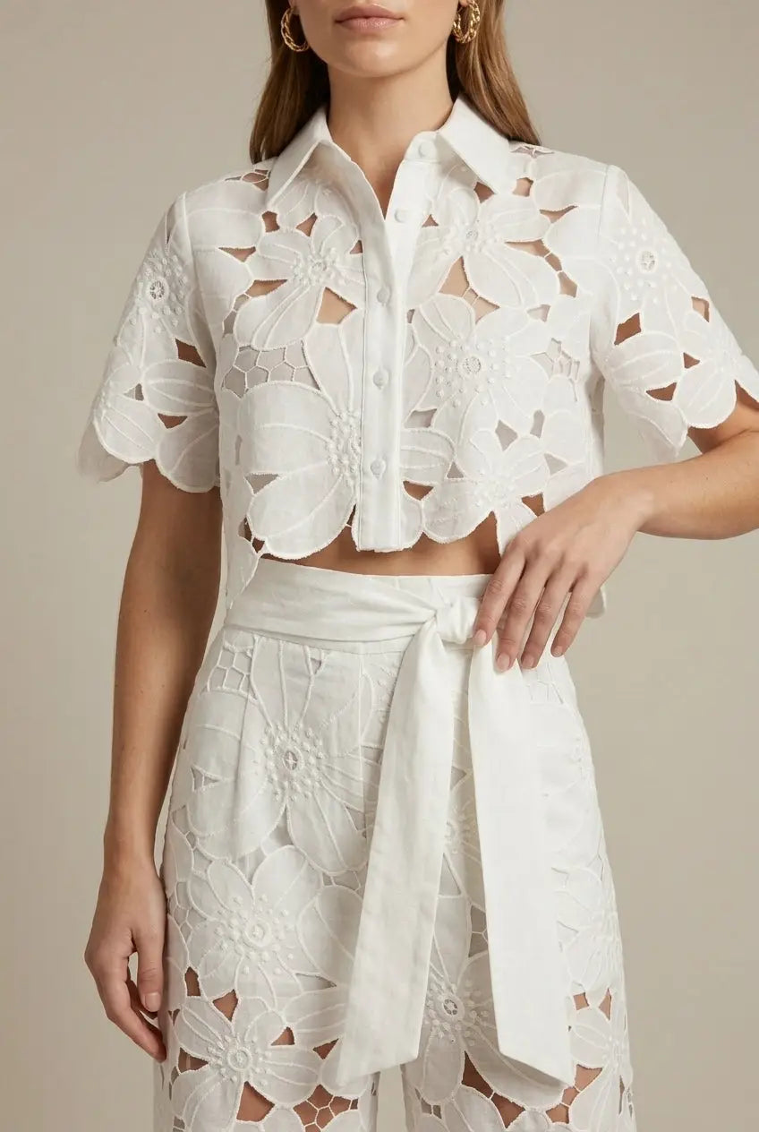 Nore Floral Lace Two Piece Set