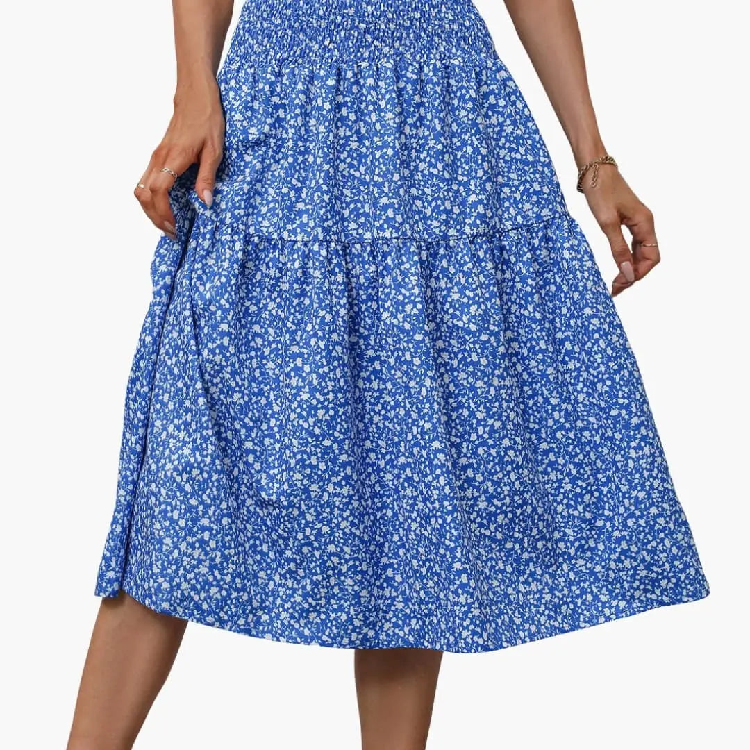 Sorelle Floral Print Ruffled Maxi Skirt