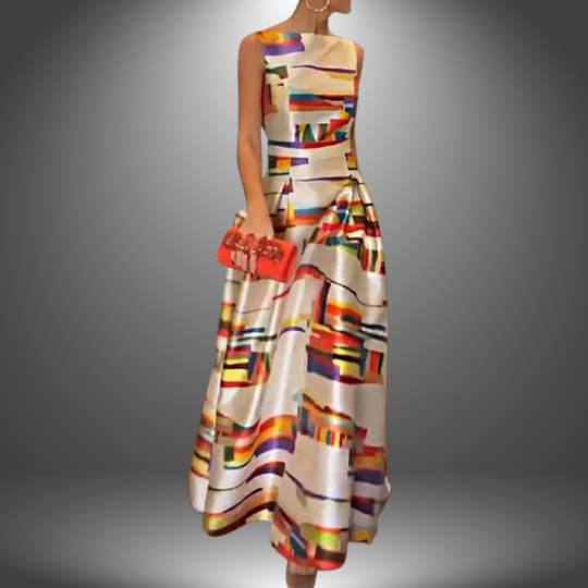 Holly Geometric Print Maxi Dress