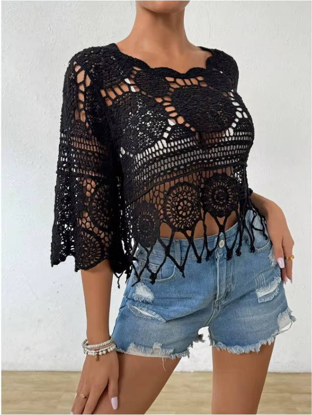 Sorrel Open Weave Top