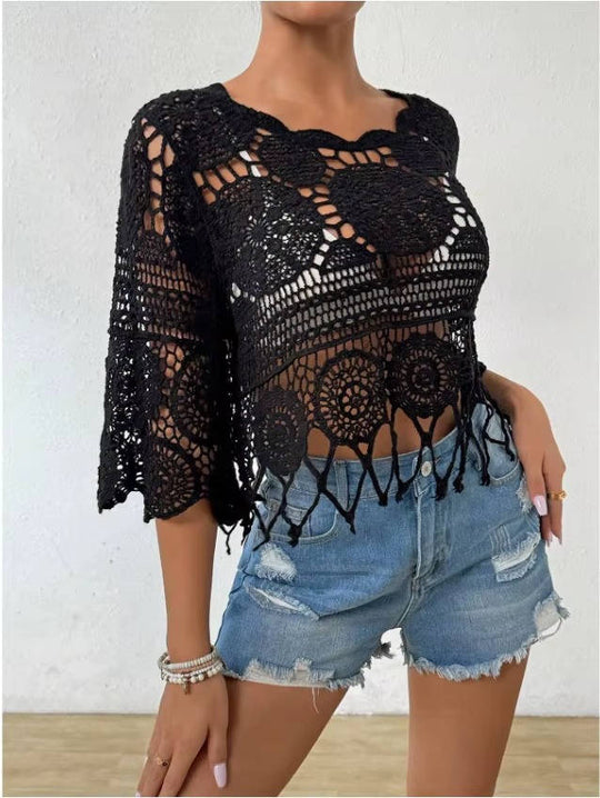Sorrel Open Weave Top