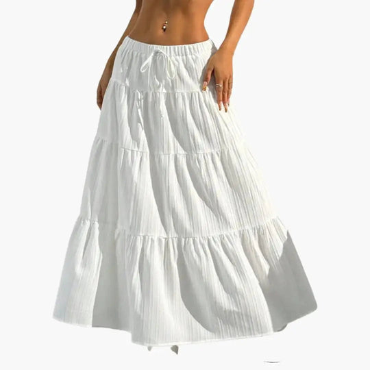 Orelia Plain Woven Maxi Skirt