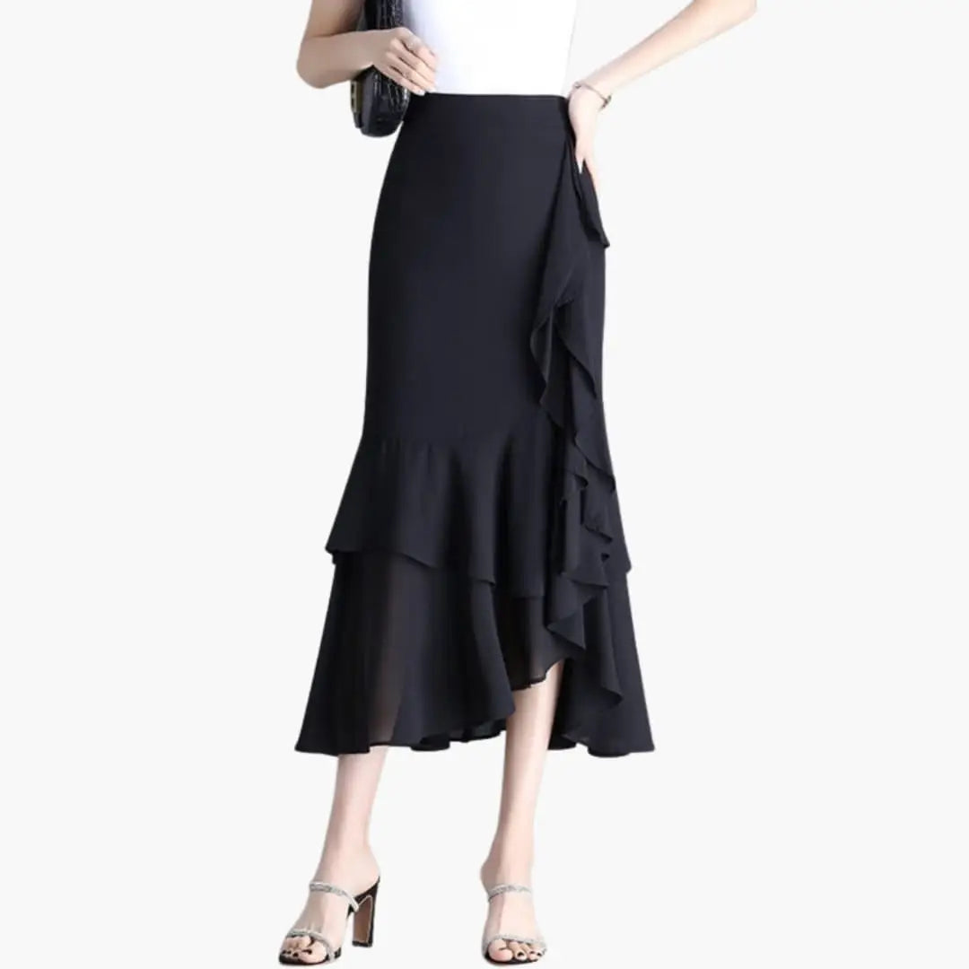 Aveline Printed Woven Midi Skirt