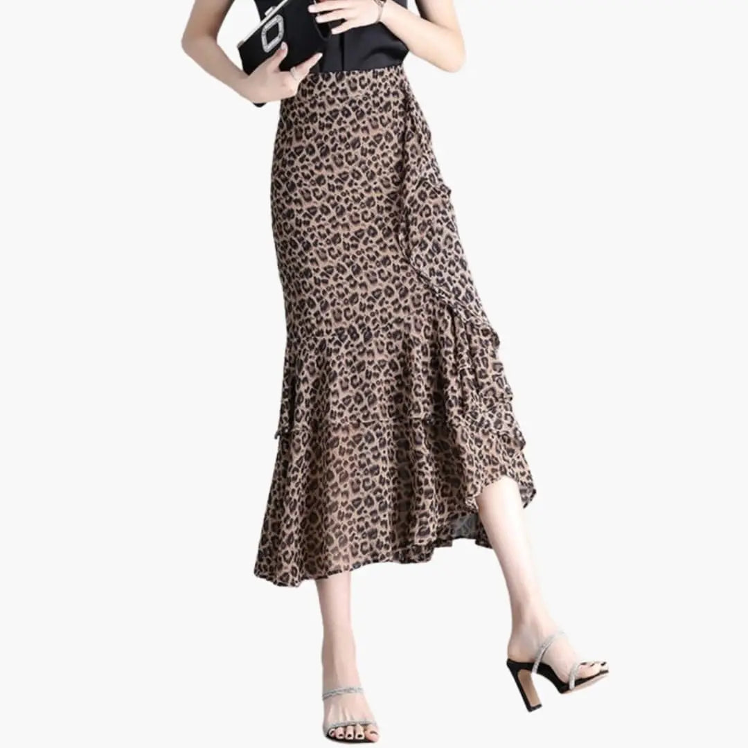 Aveline Printed Woven Midi Skirt