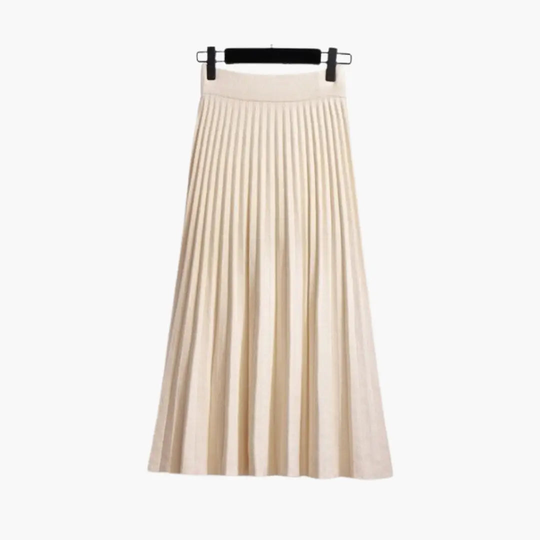 Eloura Ribbed Knit Pleated Maxi Skirt