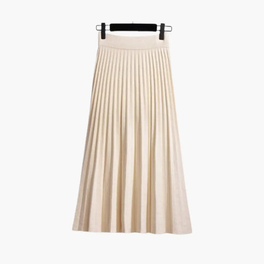 Eloura Ribbed Knit Pleated Maxi Skirt