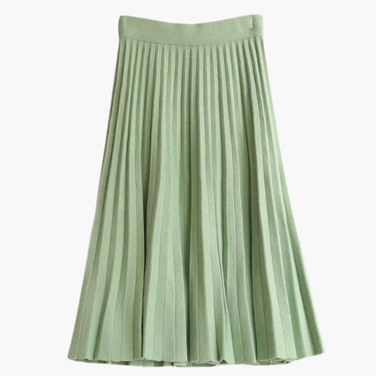 Eloura Ribbed Knit Pleated Maxi Skirt
