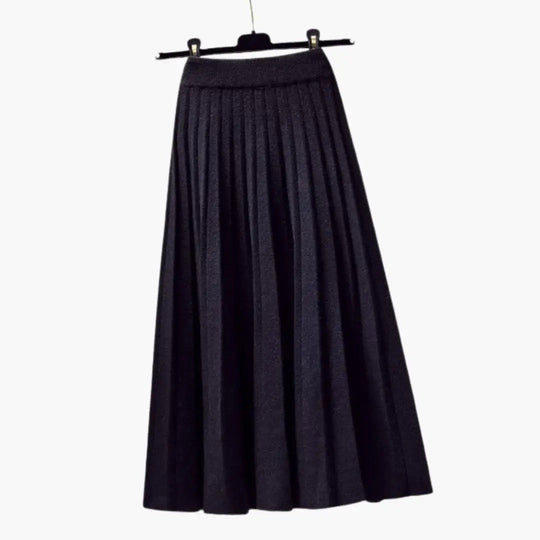 Eloura Ribbed Knit Pleated Maxi Skirt