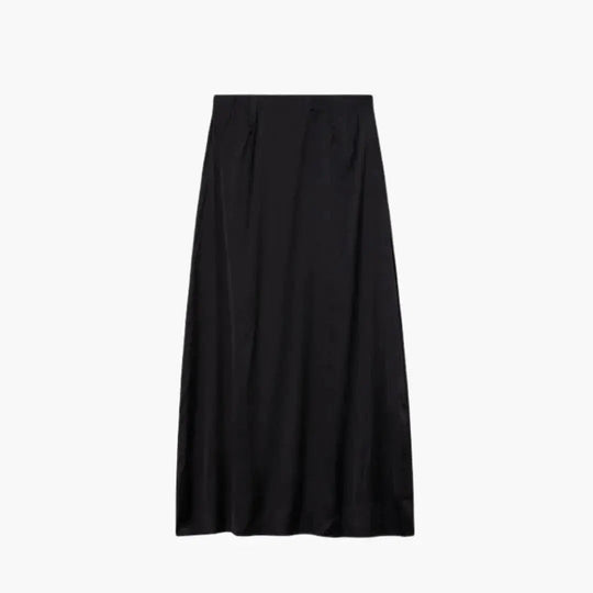 Solenne High Waisted Satin Maxi Skirt