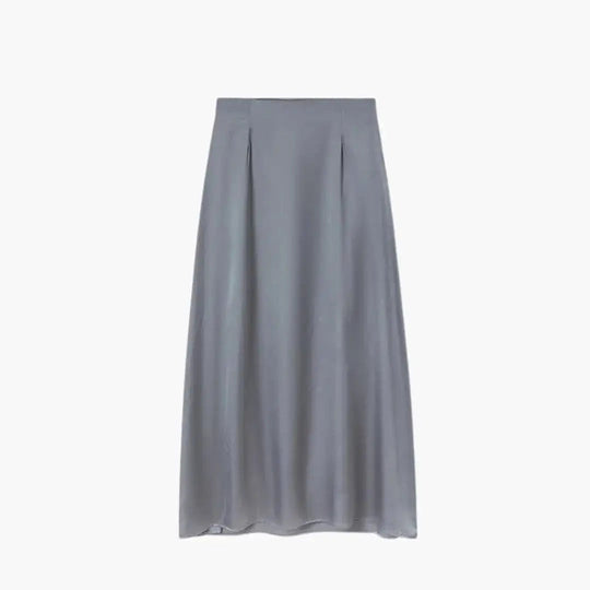 Solenne High Waisted Satin Maxi Skirt