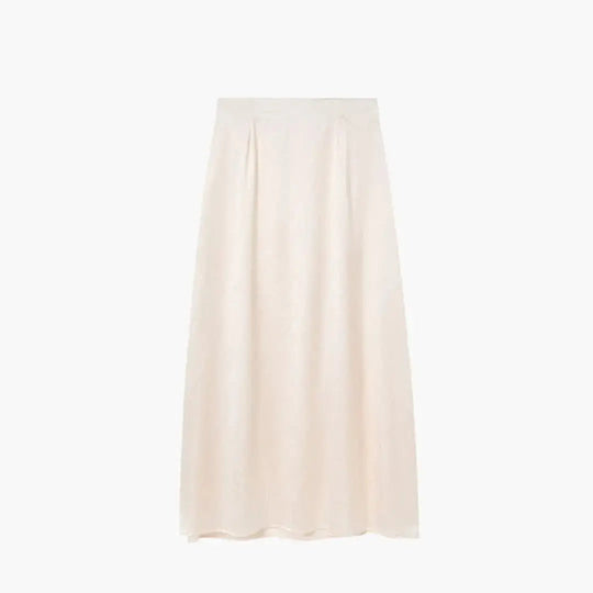 Solenne High Waisted Satin Maxi Skirt
