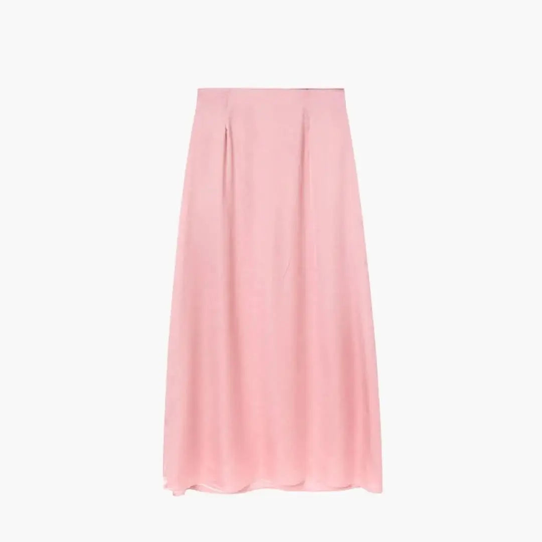 Solenne High Waisted Satin Maxi Skirt