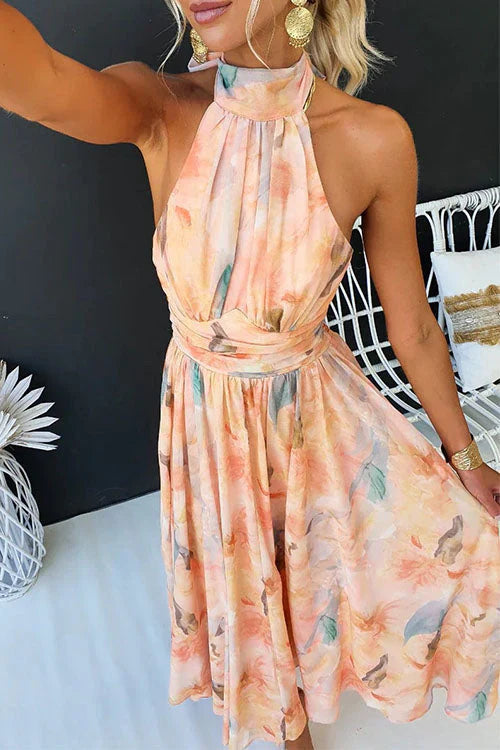 Aitana Watercolour Flowing Gown