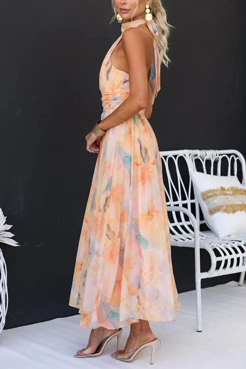 Monach Watercolour Maxi Dress