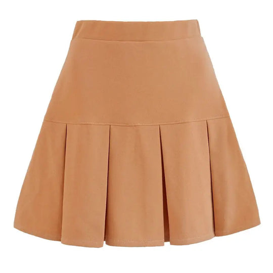 Virelle Woven Pleated Midi Skirt