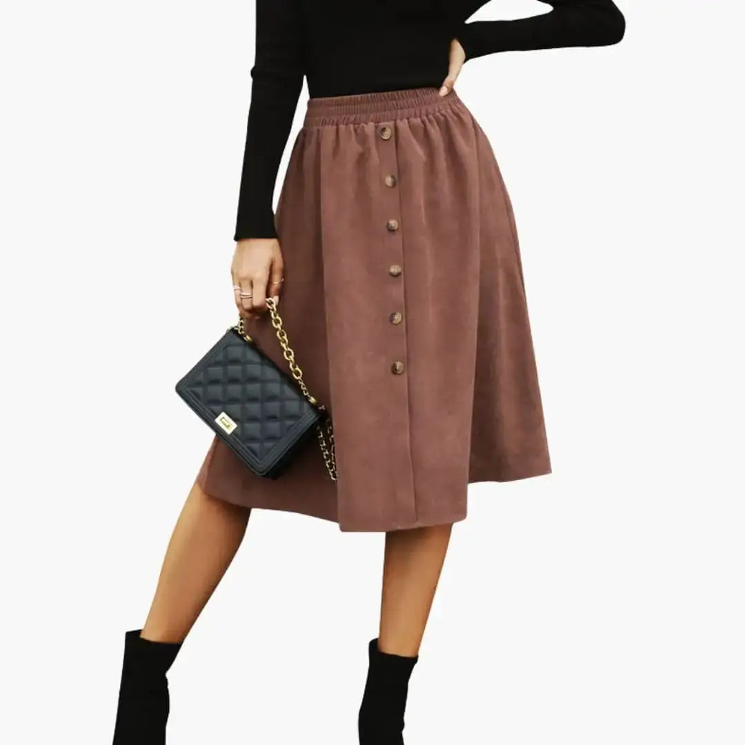 Lorielle Woven Midi Skirt